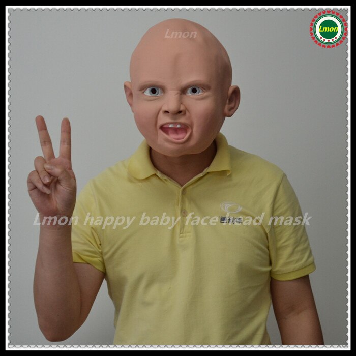 Ƽ ڽ    ü  ũ ҷ Ƽ ũ     ũ   /Party Cosplay Crying weeping old baby full face mask halloween party mask Cre